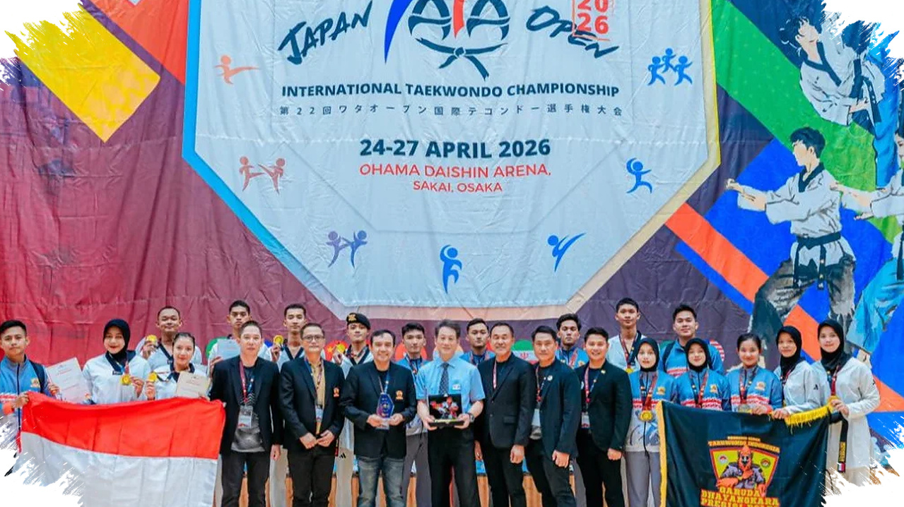 Tim Taekwondo Polri Borong 14 Emas Di Jepang, Dominasi Lawan Dari Berbagai Negara