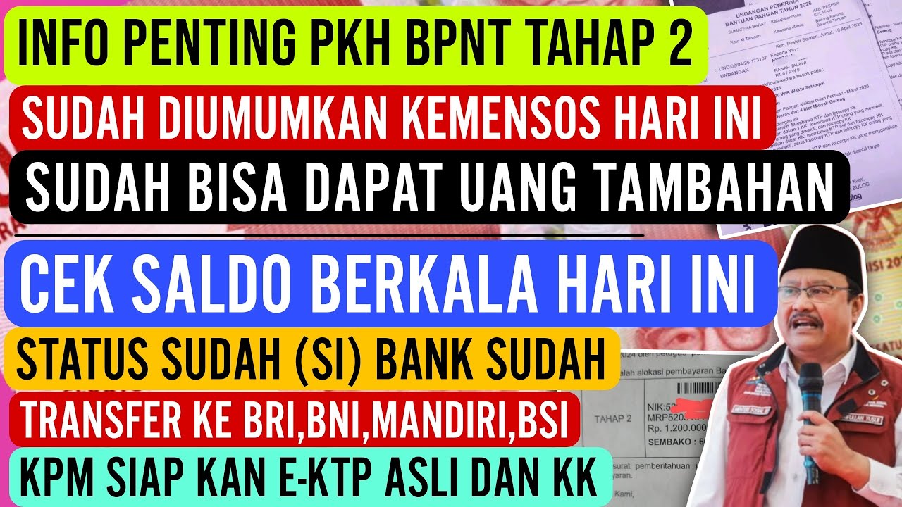 PKH Dan BPNT Tahap 2 Mulai Cair April 2026, Ini Tanda Dana Sudah Masuk Rekening