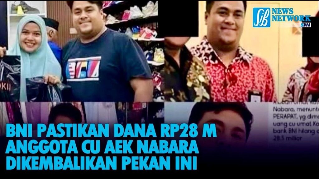 Rp28 Miliar Kembali ke CU Aek Nabara, BNI Bayar Tunai Setelah Skandal Pegawai Internal