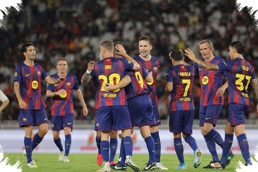 Barcelona Legends Menang 3-0 di SUGBK, Ronaldo Tetap Tersenyum di Tengah Kekalahan DRX World Legends