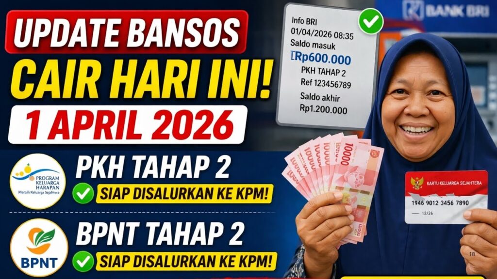 April 2026 Jadi Awal Cair Bertahap, PKH Dan BPNT Tahap 2 Bergerak Hingga Juni
