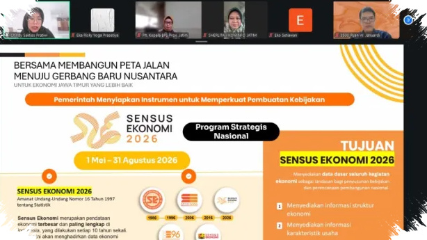 Kominfo Jatim Perkuat Publikasi Sensus Ekonomi 2026, Jawa Timur Jadi Tolok Ukur Nasional