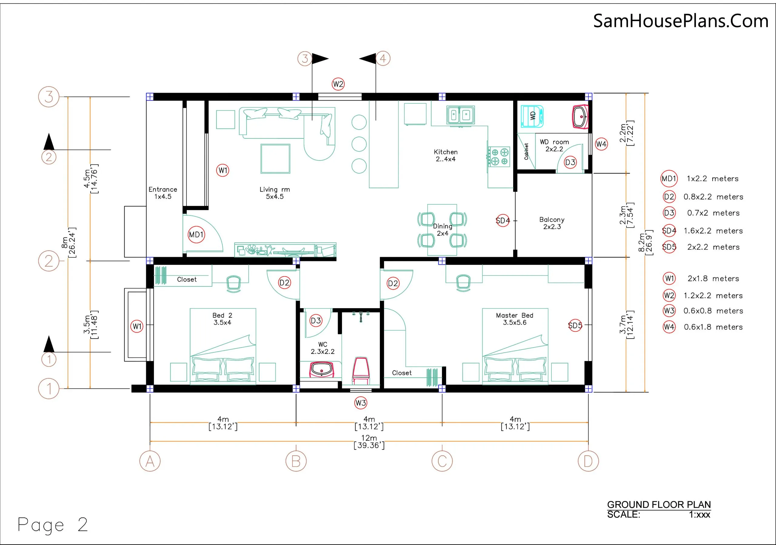 8 Denah Rumah 8x12 Dengan 3 Kamar Dan Mushola, Tetap Lega Tanpa Lorong Panjang