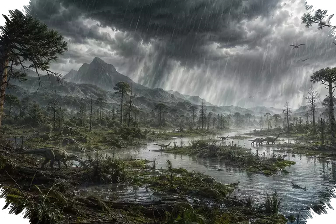 Hujan Terpanjang Bumi Mengubah Gurun Jadi Rawa, Dari Sana Dinosaurus Mulai Bangkit