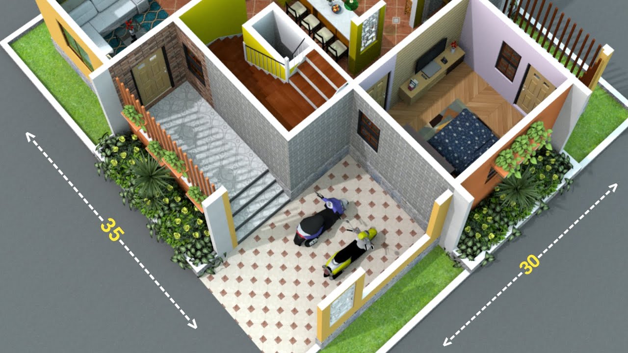 8 Desain Rumah Tipe 45 Satu Lantai, Garasi 2 Motor Tetap Muat Tanpa Rumah Terasa Sempit