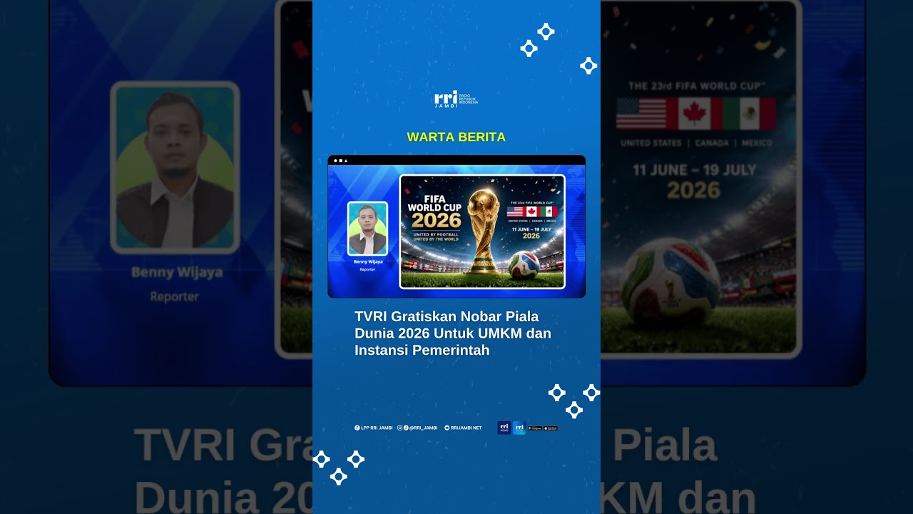 TVRI Gratiskan Nobar Piala Dunia 2026 untuk UMKM, Tapi Sponsor Langsung Ubah Statusnya