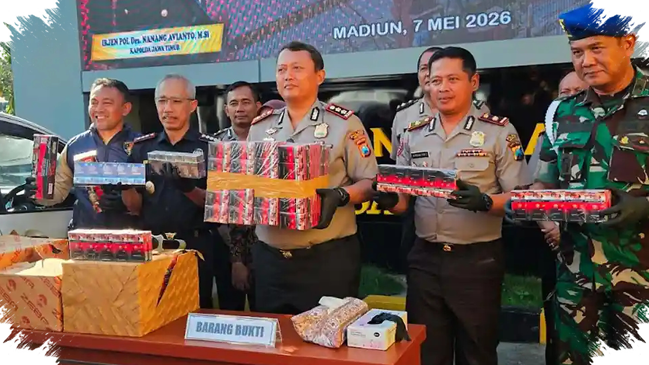 Pengiriman 3 Juta Batang Rokok Ilegal Dari Madura ke Jawa Barat Digagalkan di Madiun, Dua Orang Ditangkap