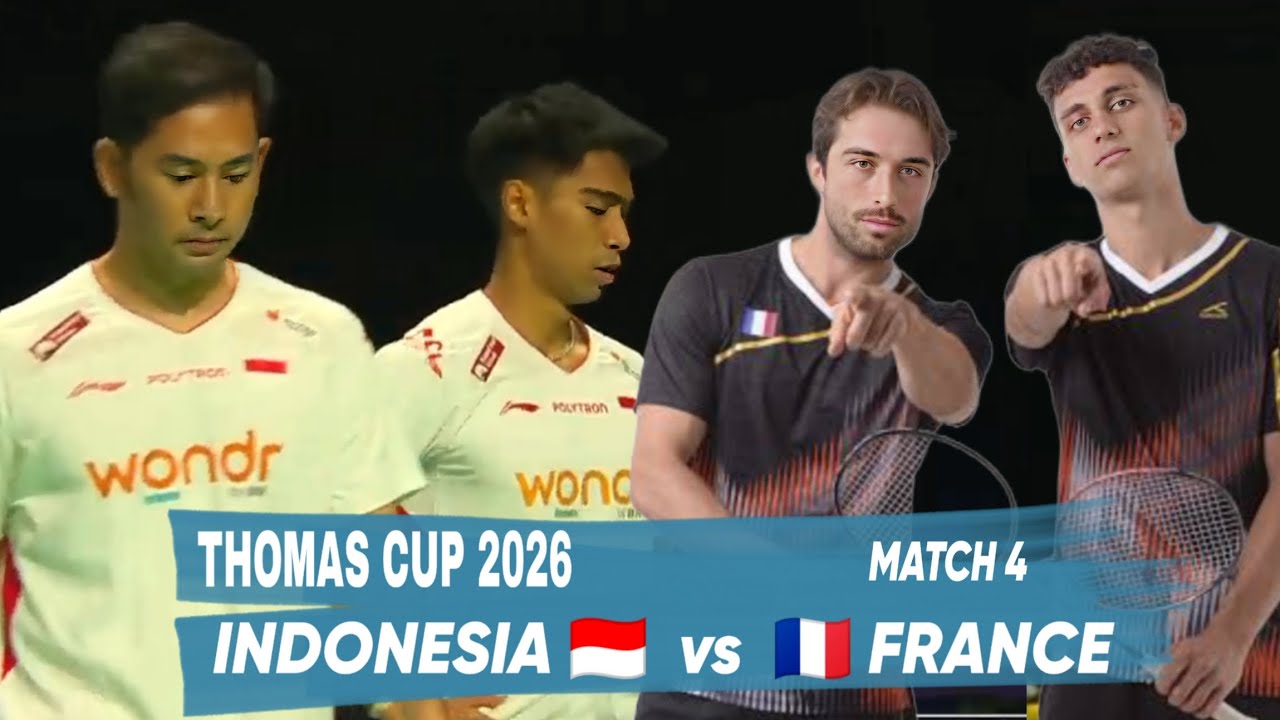 Prancis Hantam Indonesia 4-1, Thomas Cup 2026 Berakhir Lebih Cepat dari Perempat Final
