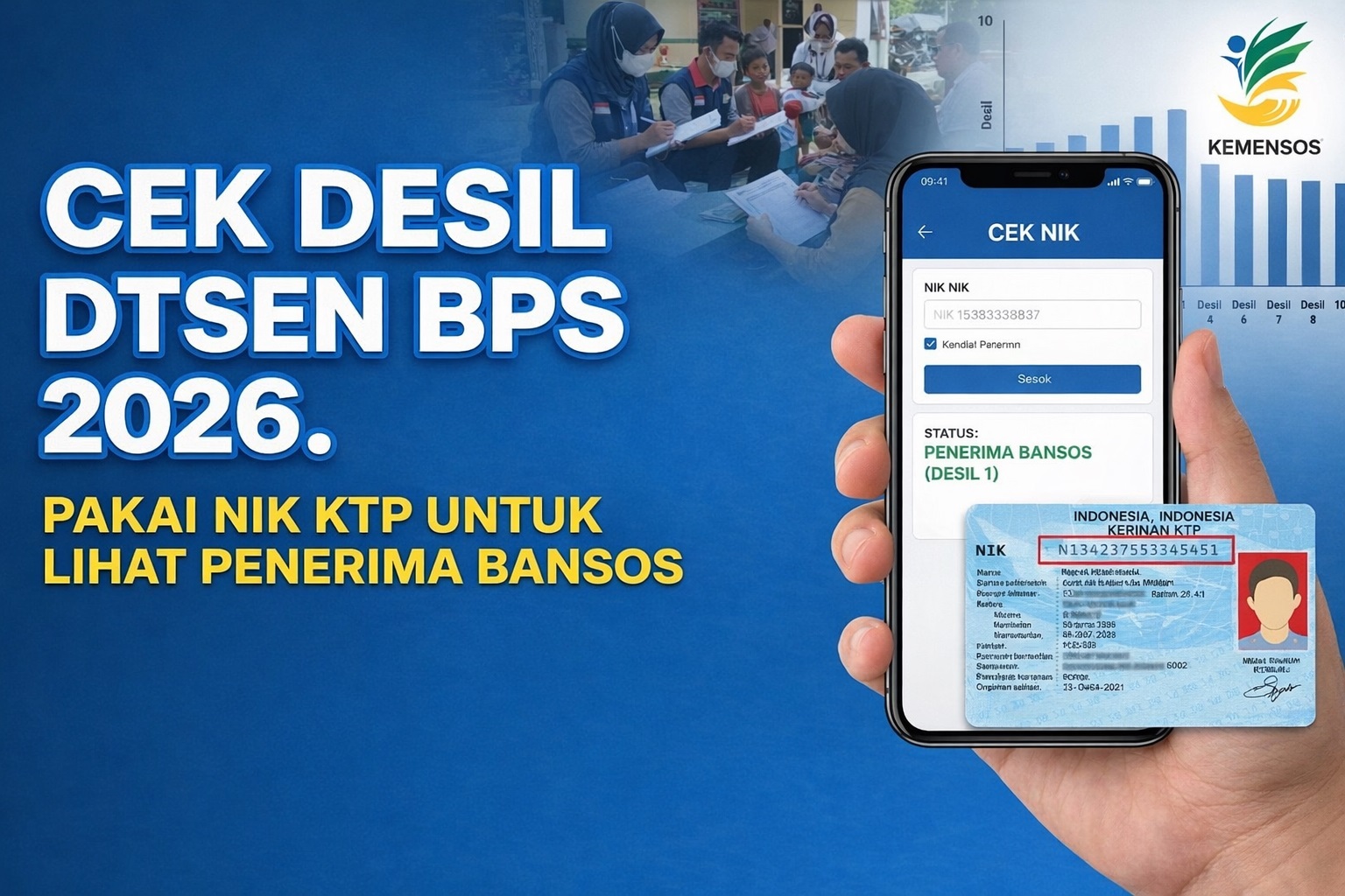 Kemensos Buka Cek Desil DTSEN Mandiri, Nasib Bansos 2026 Kini Bisa Dipantau Sendiri