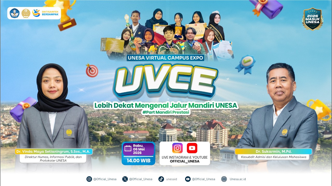 Unesa Buka 12 Jalur Prestasi 2026, Peluang Kuliah Gratis Hingga 8 Semester
