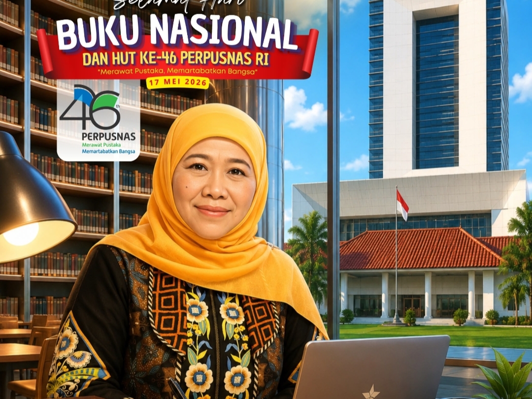 Khofifah Dorong Membaca Jadi Gaya Hidup, Jatim Genjot Literasi di Era Digital