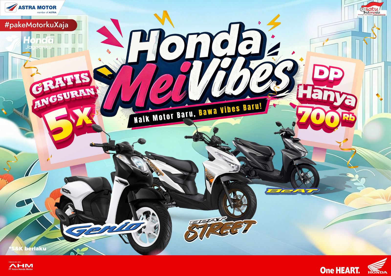 DP Honda Mulai Rp700 Ribuan, Astra Motor Sumsel Buka Promo Mei yang Lebih Ringan