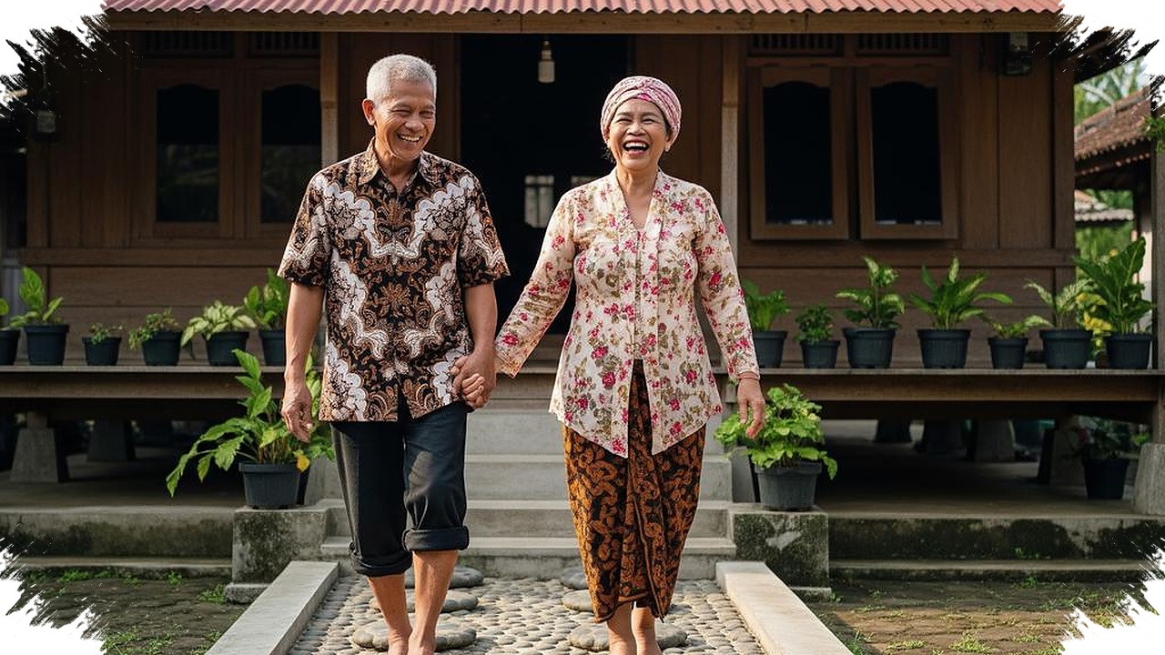 8 Desain Rumah Desa dengan Batu Terapi di Teras, Halaman Sederhana Jadi Nyaman untuk Lansia