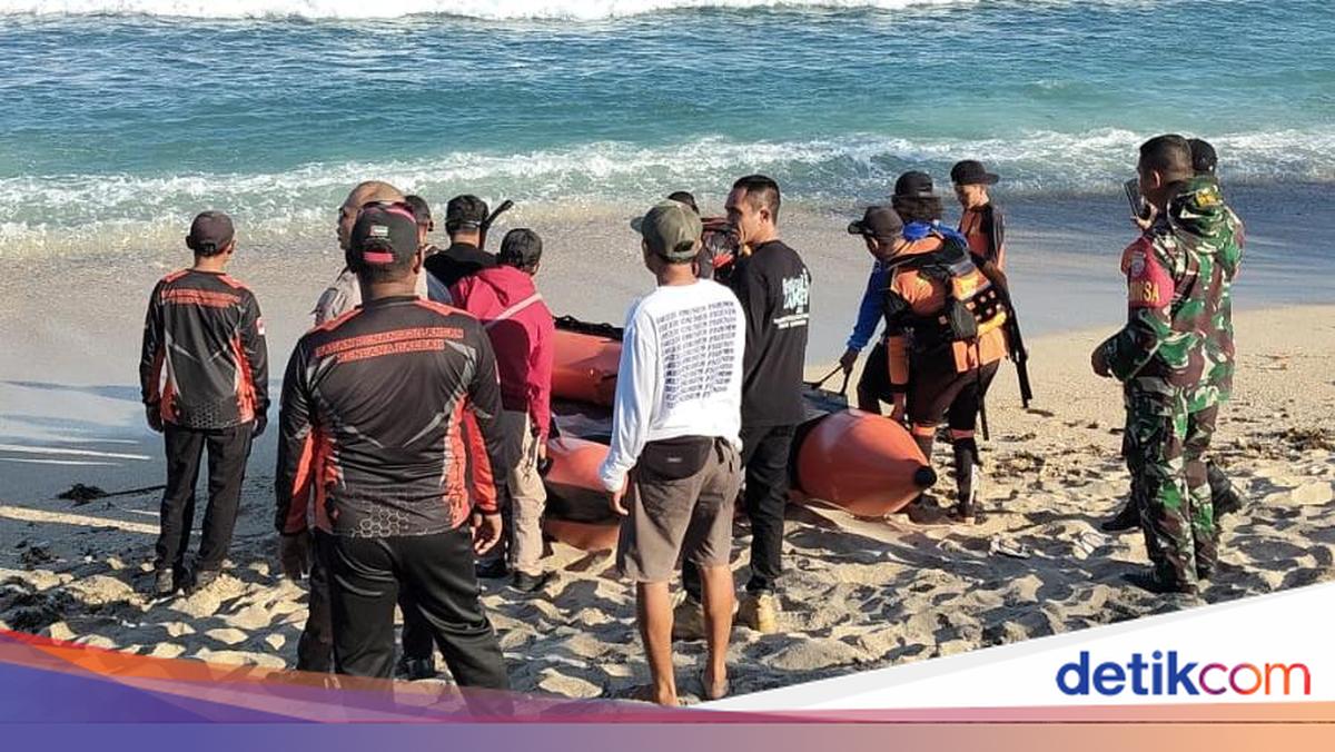 Gelombang Tinggi Tahan Pencarian Di Pantai Lakey, Sandal Rianto Ditemukan Di Karang
