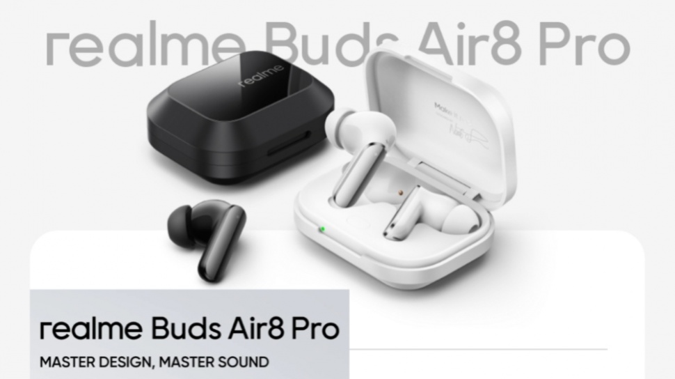 Realme Buds Air 8 Pro Menggoda Di Rp1,3 Jutaan, ANC 55 dB Dan Baterai 50 Jam