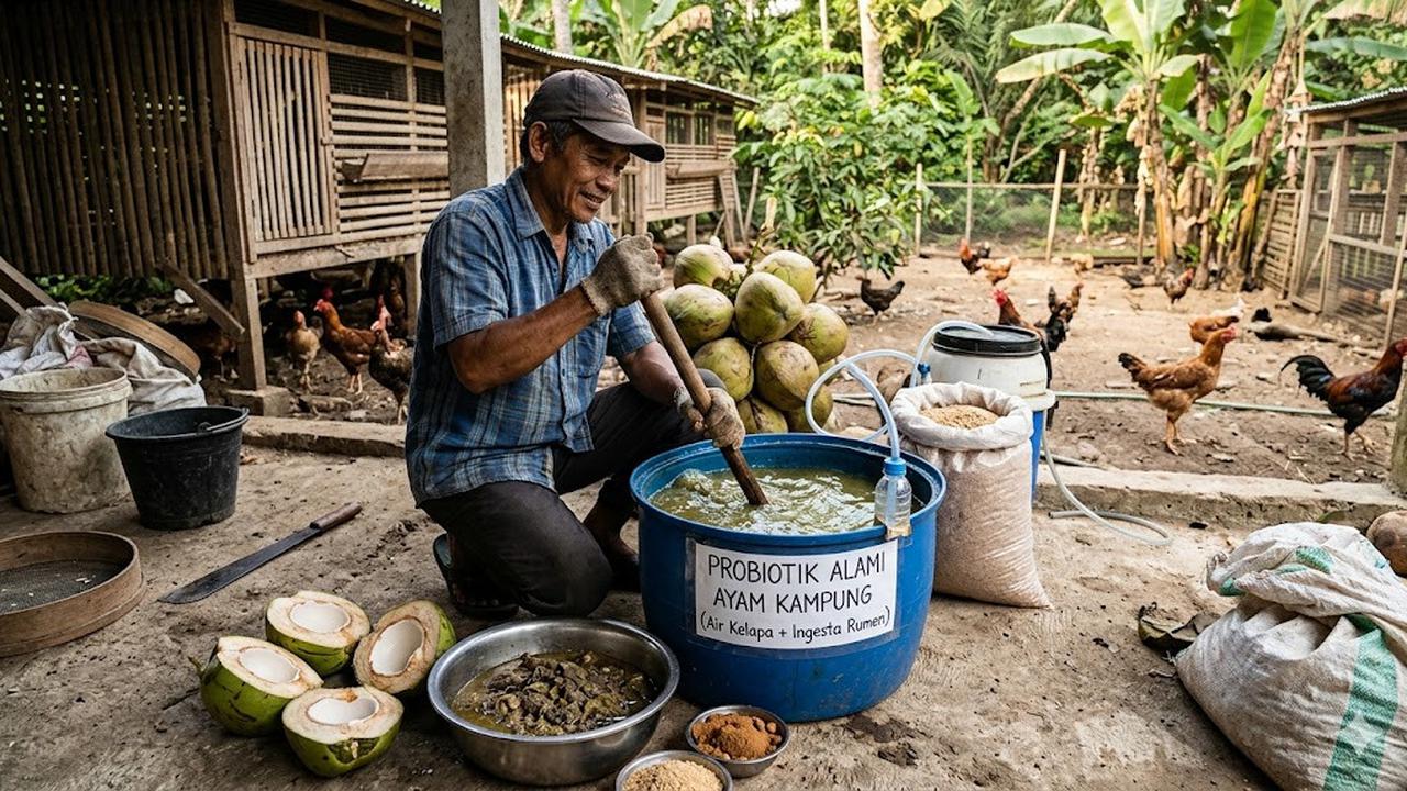 Probiotik Ayam Kampung Dari Bahan Murah Ini, Kandang Lebih Sehat Dan Pakan Lebih Hemat