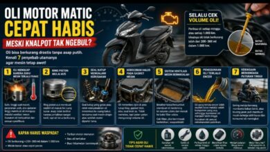Oli Motor Matic Cepat Habis Tanpa Asap Putih, Tanda Bahaya yang Sering Diabaikan