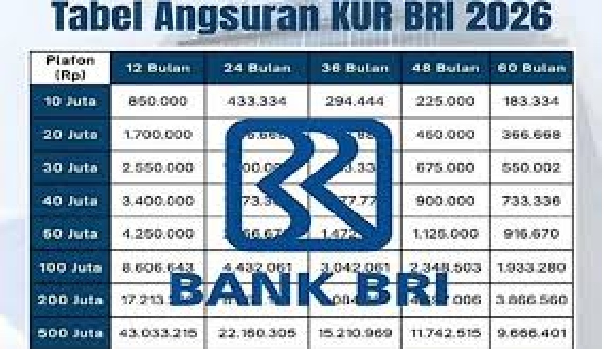 Saat Kebutuhan Dana Melampaui KUR, Tabel Pinjaman BRI 2026 Ini Jadi Pembanding Utama