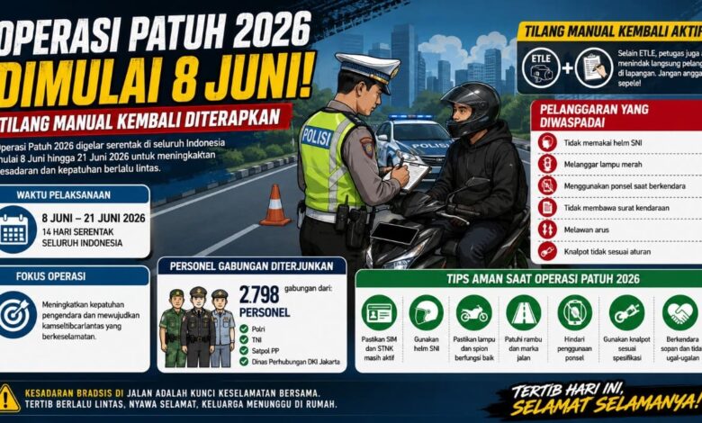 Besok Operasi Patuh 2026 Dimulai, ETLE Drone dan Tilang Manual Bidik Pelanggar Berisiko