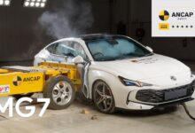 Moncongnya Remuk Saat Crash Test, MG 7 Tetap Sabet 5 Bintang ANCAP