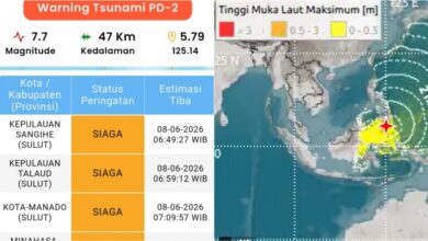 Tsunami Kecil Usai Gempa M7,7 Filipina, 9 Wilayah Indonesia Terdeteksi Gelombang