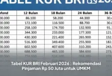 Cicilan KUR BRI Rp 50 Juta Juni 2026, Turun ke Rp 990 Ribu per Bulan