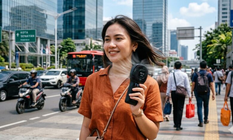 Airvy Pamer Kipas Portable Bertenaga, Hembusannya Dibuat Serasa Jet Mini