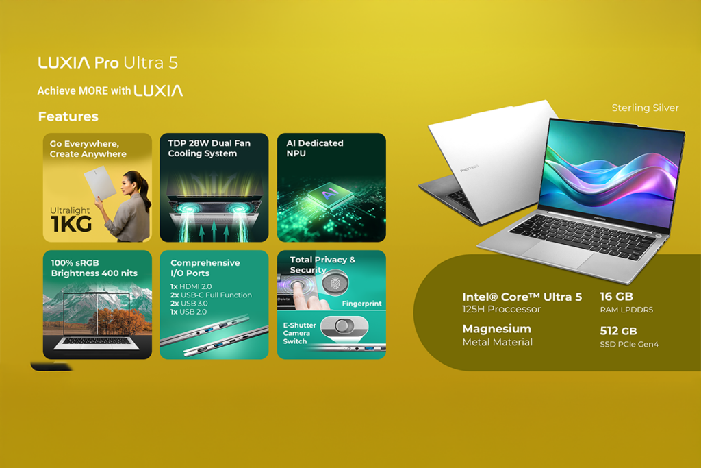 3 Laptop Polytron Luxia, Ringkas, Ringan, dan Harganya Mulai Rp 5 Jutaan