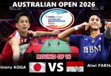 Alwi Farhan Bangkit di Australian Open 2026, Luluh Lantakkan Dong Tian Yao 21-13 21-13