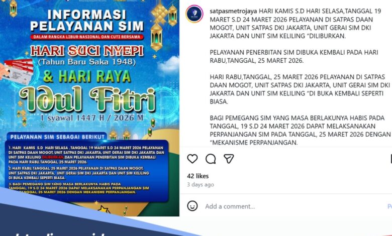 SIM Mati Dapat Nafas Tambahan, Tapi Hanya Sehari Setelah Libur Tahun Baru Islam