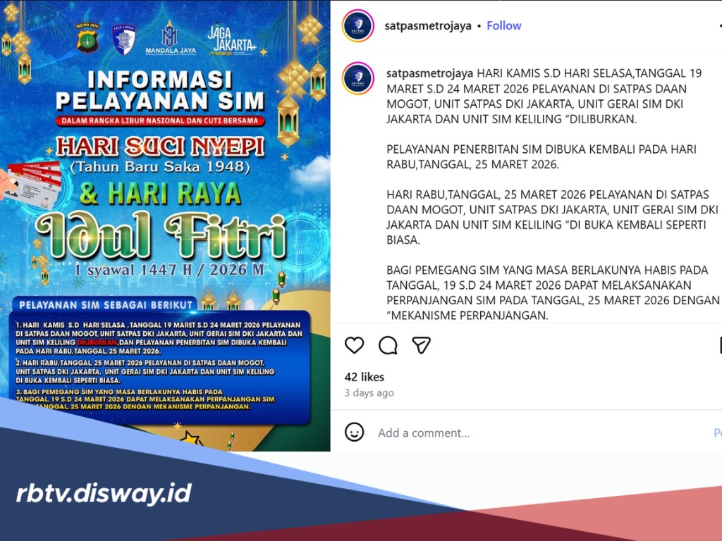 SIM Mati Dapat Nafas Tambahan, Tapi Hanya Sehari Setelah Libur Tahun Baru Islam