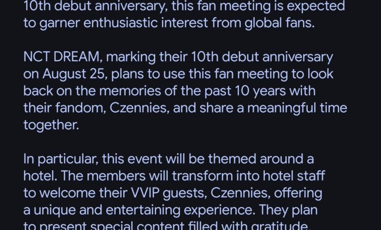 NCT DREAM Siap Rayakan 10 Tahun dengan Fan Meeting Hotel, Mark Tak Ikut Hadir