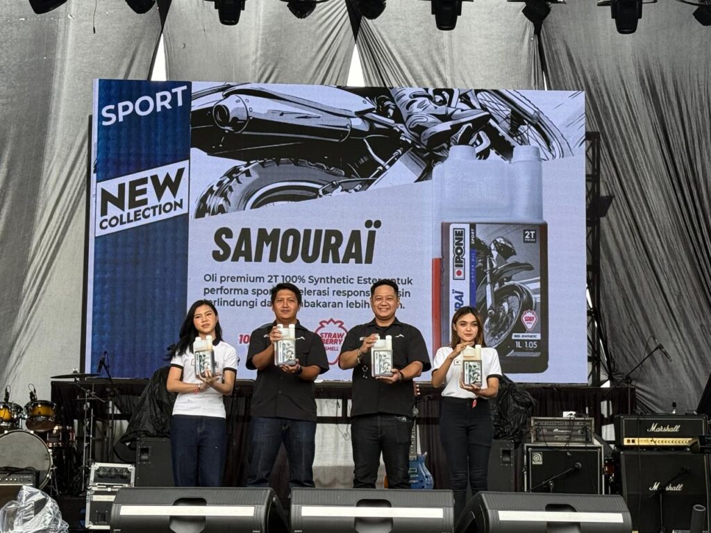 IPONE Samouraï Baru Bidik Komunitas 2-Tak, Oli Samping Premium Beraroma Stroberi