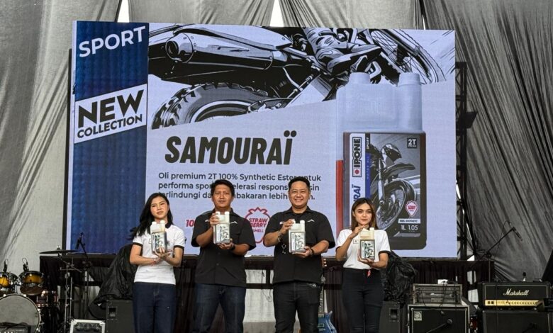 IPONE Samouraï Baru Bidik Komunitas 2-Tak, Oli Samping Premium Beraroma Stroberi