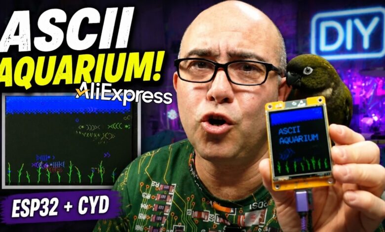 Akuarium Piksel di ESP32 CYD Ini Lucu, Mandiri, dan Tetap Berguna di Meja Kerja