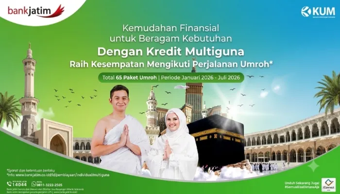 Bank Jatim Tawarkan 65 Paket Umroh Gratis, Nasabah Kredit Multiguna Bisa Berangkat Hingga Juli 2026