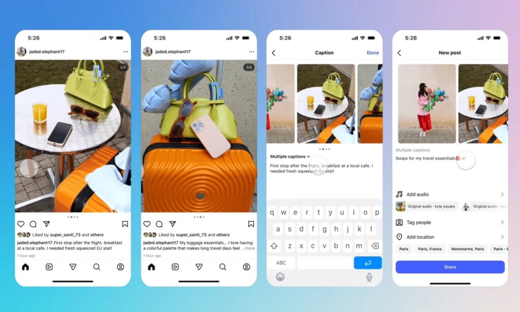 Instagram Benahi Carousel, Tiap Slide Kini Bisa Punya Caption Sendiri