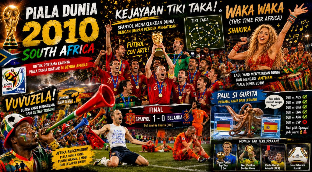 Piala Dunia 2010 yang Tak Cuma Soal Bola, Vuvuzela, Waka Waka, dan Drama Pahitnya