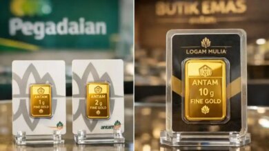 Harga Emas Antam Tahan Rp2,668 Juta, Satu Pekan Turun Rp61 Ribu per Gram