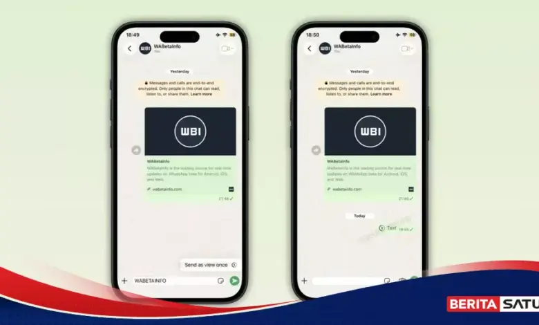 WhatsApp Uji Pesan Sekali Baca di iPhone, Privasi Chat Makin Ketat