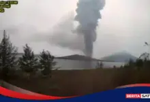 Anak Krakatau Kembali Gelisah, Gempa Dangkal Naik Tajam dari Sistem Dekat Kawah