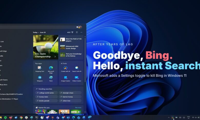 Microsoft Siapkan Tombol Mati Bing di Windows 11 Search, Hasil Pencarian Jadi Lebih Rapi