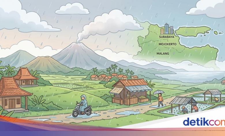 Hujan Ringan Mengintai 7 Wilayah Jawa Timur, Aktivitas Warga Perlu Lebih Cermat