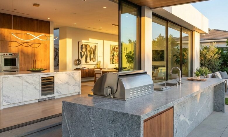 6 Inspirasi Dapur Semi Outdoor yang Tetap Aman Saat Musim Hujan Berkat Lantai Anti Licin