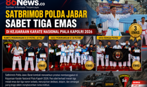 Satbrimob Polda Jabar Sabet 3 Emas, Kiprah Karateka Brimob Makin Menonjol di Piala Kapolri 2026